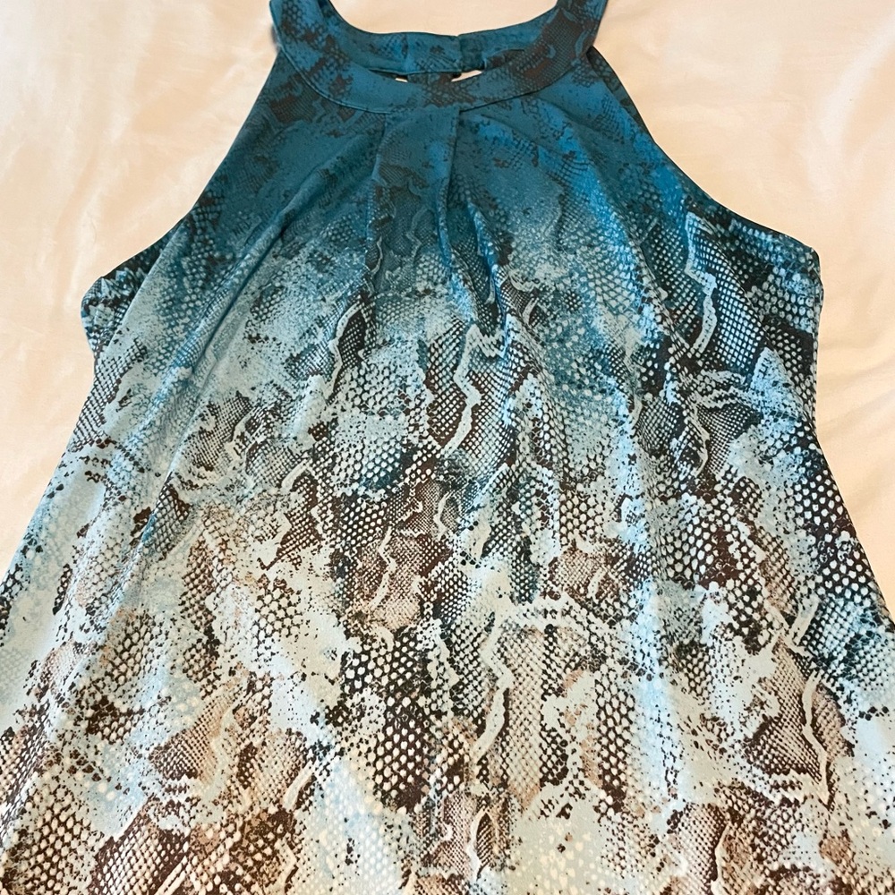 WHBM  Blue Snake Print Dress-NWT